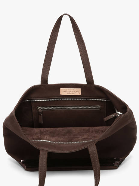 Sac Porté Main Cabas Cuir Cuir Vanessa bruno Marron cabas cuir 8V40378 vue secondaire 3
