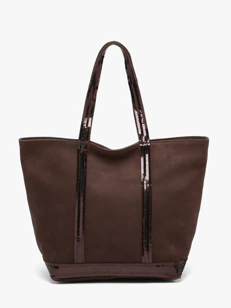 Sac Porté Main Cabas Cuir Cuir Vanessa bruno Marron cabas cuir 8V40378 vue secondaire 4