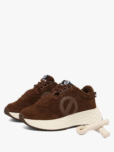 Platform Sneakers In Leather No name Brown women NNVESC04 other view 1