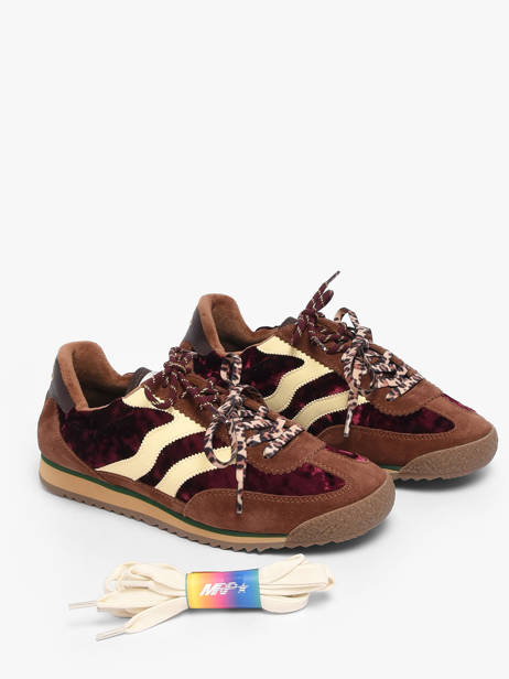 Sneakers En Cuir Mrp star Rouge women 10 vue secondaire 1