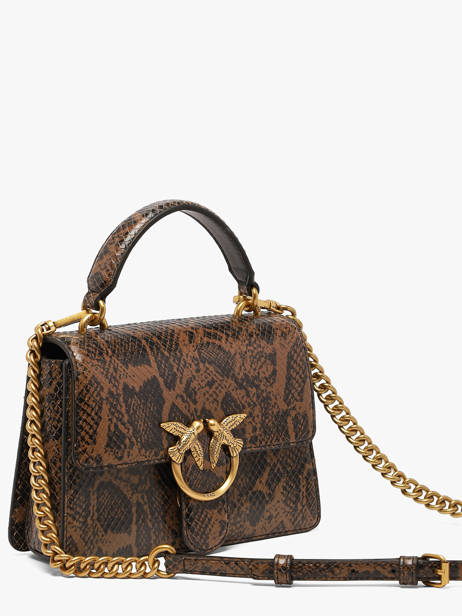 Shoulder Bag Love Bag Icon Leather Pinko Brown love bag icon 71A3E5 other view 1
