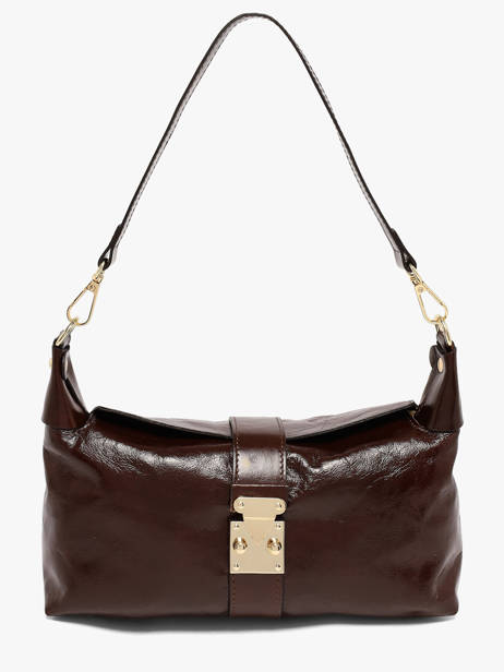 Sac Porté épaule Shiny Sauvage Cuir Milano Marron shiny sauvage SS26064
