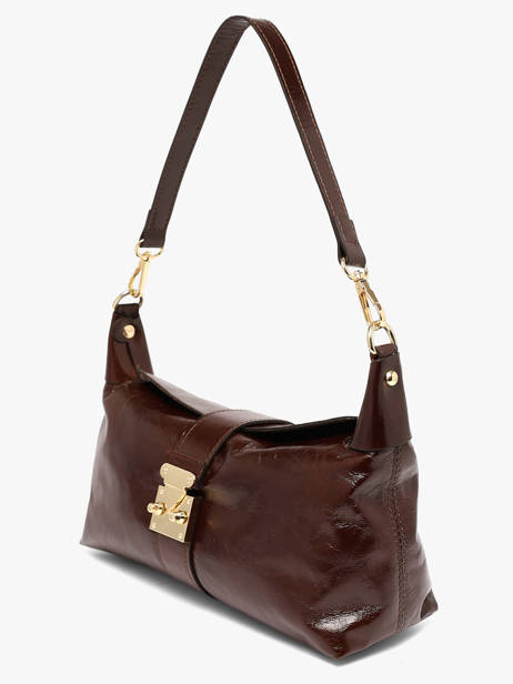 Sac Porté épaule Shiny Sauvage Cuir Milano Marron shiny sauvage SS26064 vue secondaire 1
