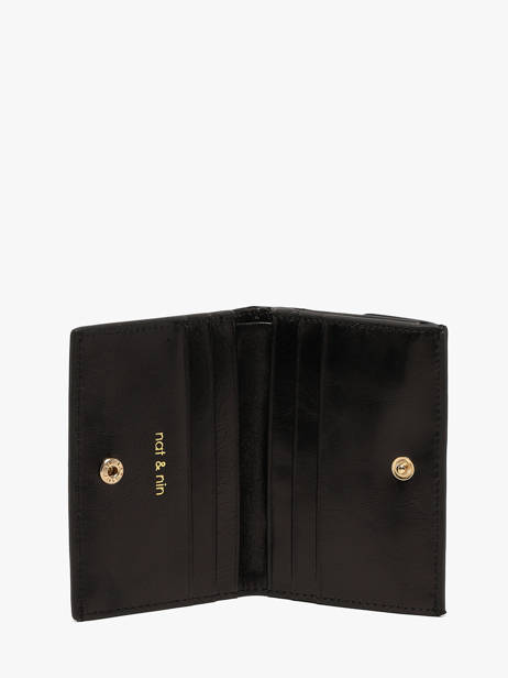 Wallet Leather Nat et nin Black vintage JOA other view 1