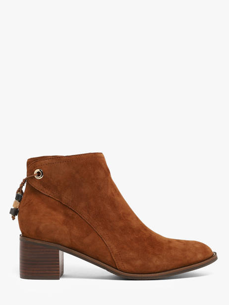 Bottines à Talon En Cuir Mam'zelle Marron women CSIUY55