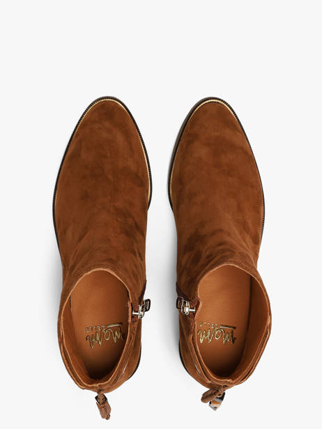 Bottines à Talon En Cuir Mam'zelle Marron women CSIUY55 vue secondaire 3