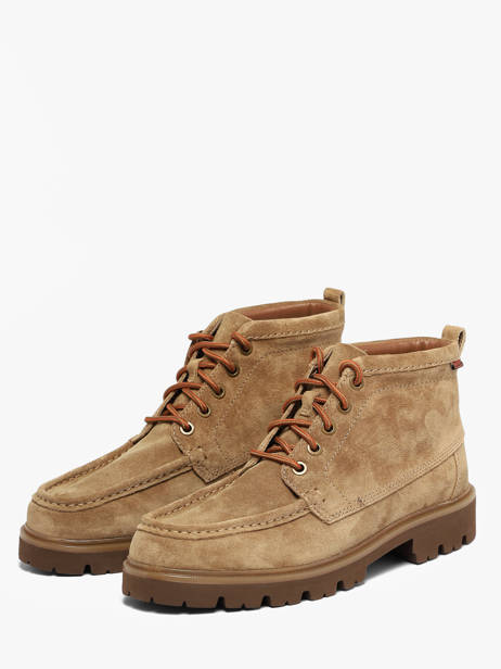 Bottines En Cuir Clarks Beige men 26320158 vue secondaire 1