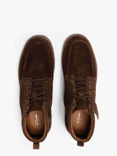 Bottines En Cuir Clarks Marron men 26320159 vue secondaire 3