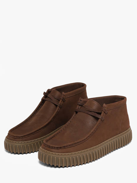 Chaussures Derbies Montante En Cuir Clarks Marron men 26327242 vue secondaire 1