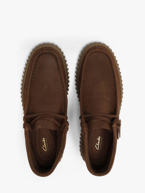 Chaussures Derbies Montante En Cuir Clarks Marron men 26327242 vue secondaire 3