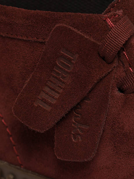 Ankle Derby Shoes In Leather Clarks Red women 26329426 other view 2
