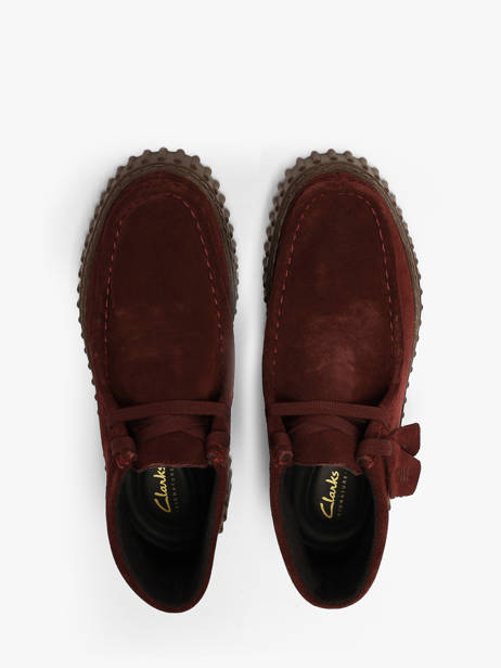 Ankle Derby Shoes In Leather Clarks Red women 26329426 other view 3