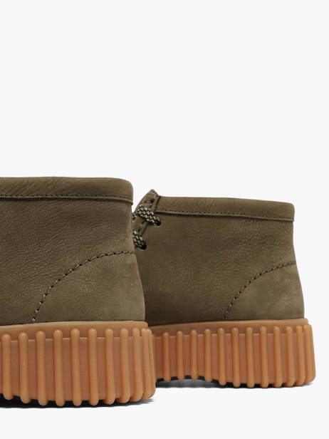 Ankle Derby Shoes In Leather Clarks Green women 26179356 other view 2