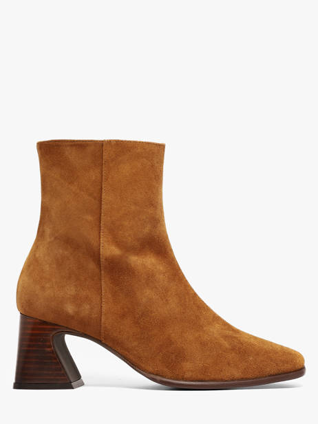 Bottines à Talon En Cuir Angel alarcon Marron women 507O