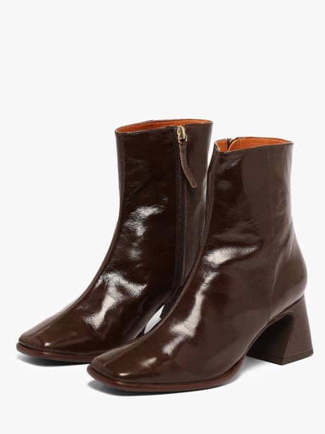 Bottines à Talon En Cuir Angel alarcon Marron women 507N vue secondaire 1