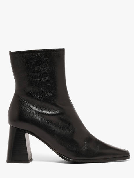 Bottines à Talon En Cuir Angel alarcon Noir women 492A