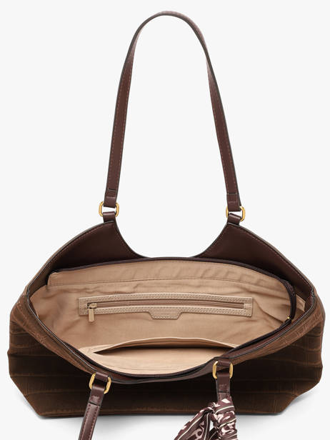 Sac Porté épaule Croco Chic David jones Marron croco chic CM8681 vue secondaire 2
