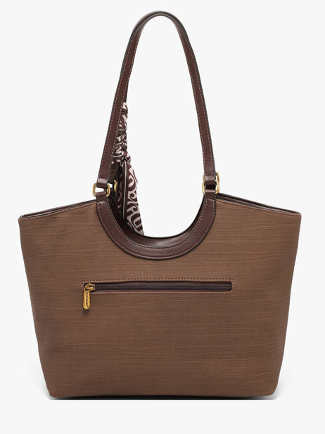 Sac Porté épaule Croco Chic David jones Marron croco chic CM8681 vue secondaire 3