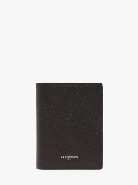 Portefeuille Cuir Le tanneur Noir lucien graine THGR3301