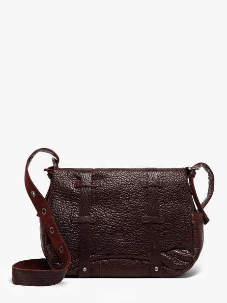 Sac Bandoulière Vintage Cuir Mila louise Rouge vintage 3917E1