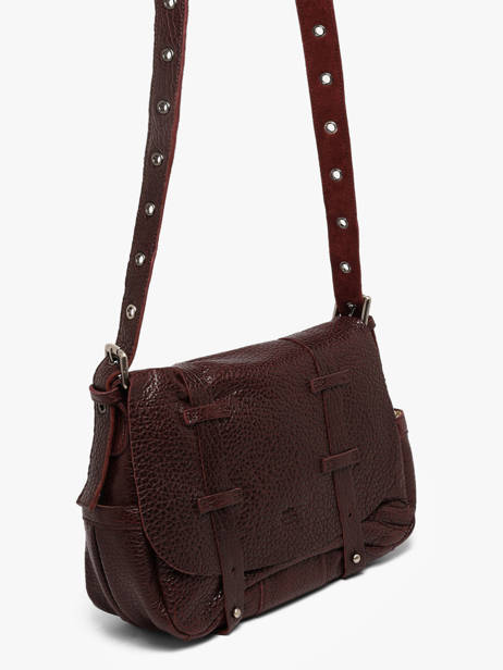 Sac Bandoulière Vintage Cuir Mila louise Rouge vintage 3917E1 vue secondaire 2