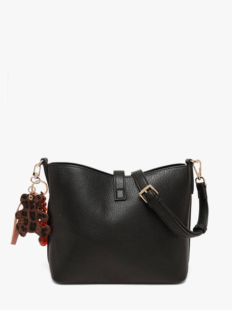 Sac Bandoulière Fermoir Lulu castagnette Noir fermoir BALKYS vue secondaire 3