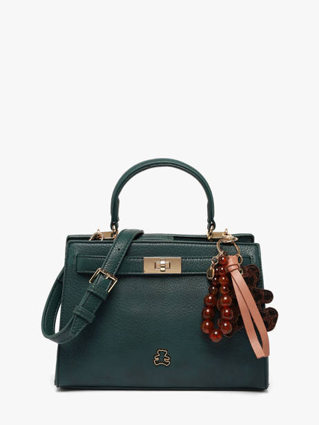 Sac Porté Main Fermoir Lulu castagnette Vert fermoir BAMBA