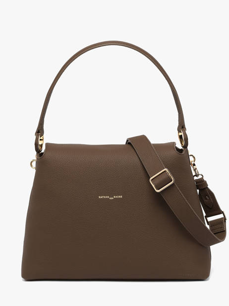 Sac Porté épaule Camelia Cuir Nathan baume Marron eden 5 vue secondaire 5