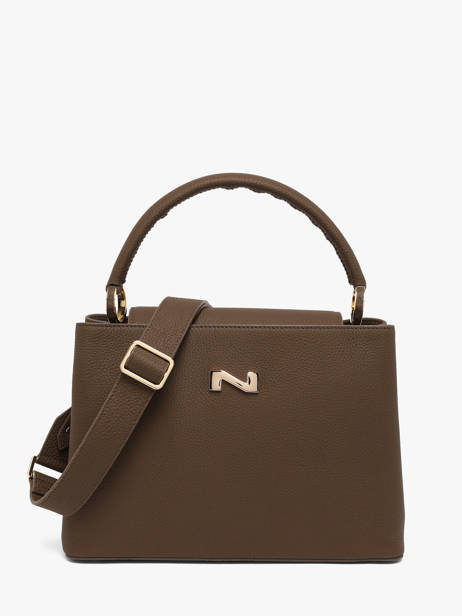 Leather Magnolia Top-handle Bag Nathan baume Brown eden 3