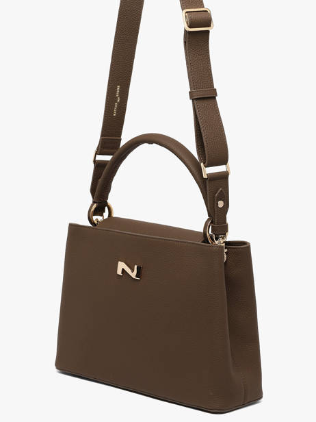 Leather Magnolia Top-handle Bag Nathan baume Brown eden 3 other view 2