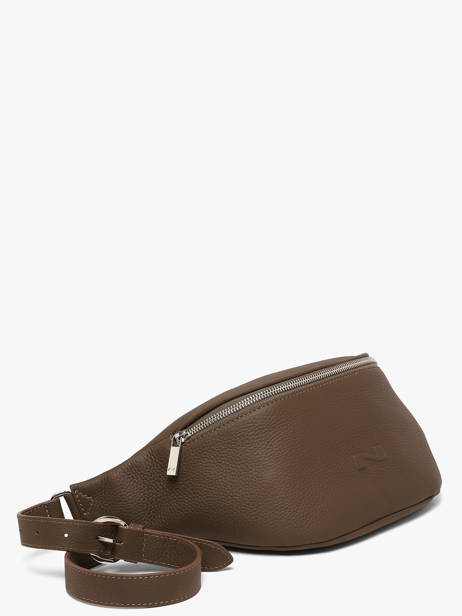 Sac Banane Large Derby Bis Cuir Nathan baume Marron n city 22 vue secondaire 2