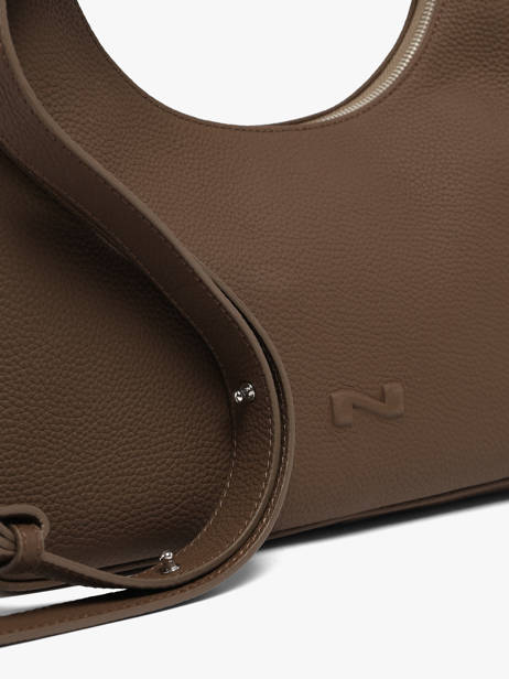 Sac Porté épaule Manaus Cuir Nathan baume Marron brasil 2 vue secondaire 3