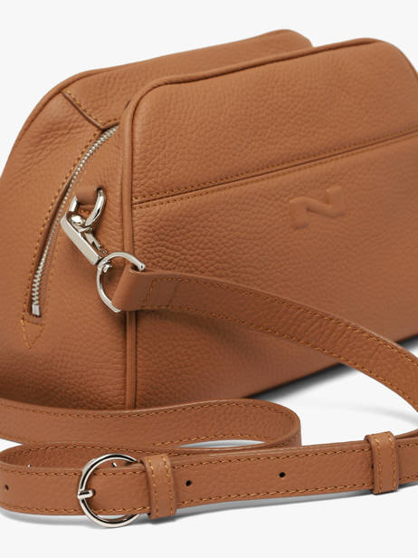 Sac Bandoulière Brenda Cuir Nathan baume Marron state 2 vue secondaire 3
