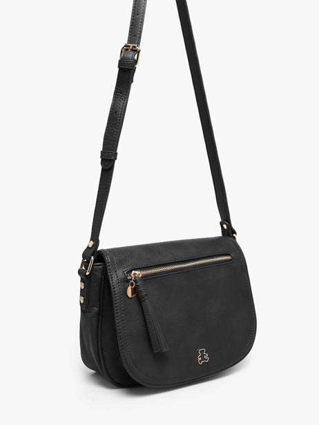 Sac Bandoulière Zip Lulu castagnette Noir zip 3 vue secondaire 1