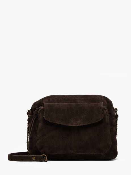 Leather Naina Crossbody Bag Pieces Brown naina 17111600