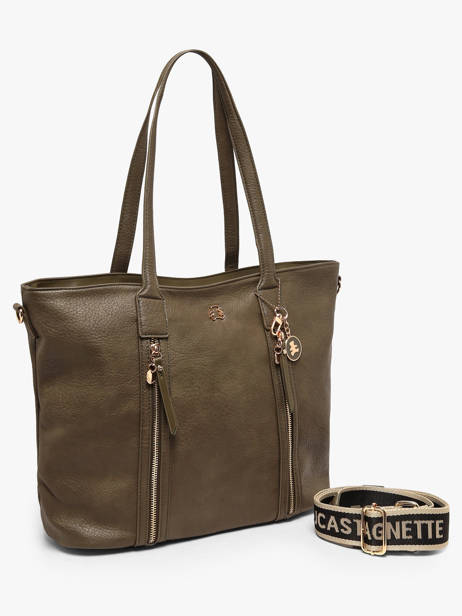 Sac Porté épaule A4 Zip Lulu castagnette Vert zip 2 vue secondaire 1