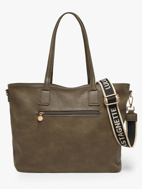 Sac Porté épaule A4 Zip Lulu castagnette Vert zip 2 vue secondaire 3