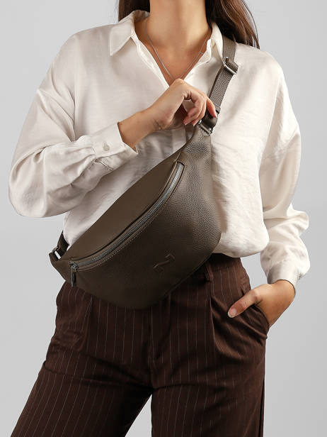 Sac Banane Large Derby Bis Cuir Nathan baume Marron n city 22 vue secondaire 1