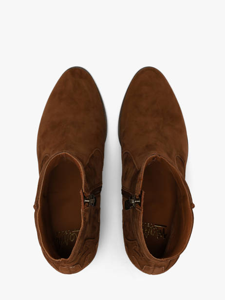 Heeled Boots In Leather Mam'zelle Brown women CSGGF41 other view 3