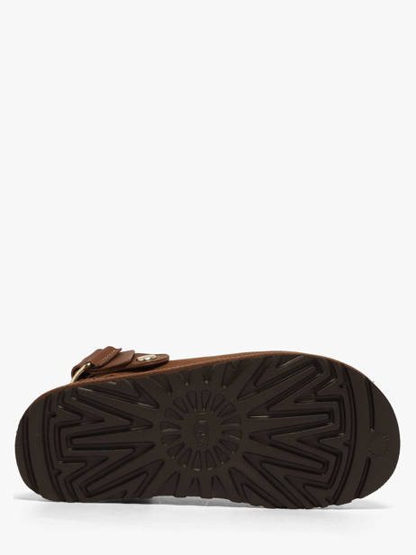 Slippers With Straps In Leather Ugg Brown women 1169590 other view 3