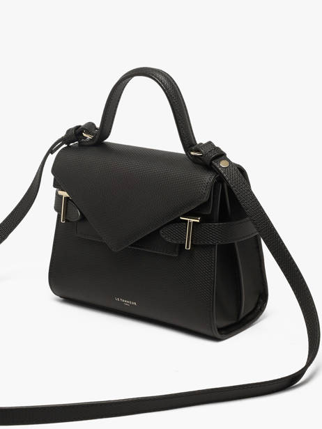 Small Leather Emilie Crossbody Bag Le tanneur Black emily TEMI1003 other view 2