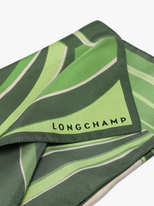 Longchamp Soie gots Scarf Green