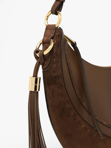 Medium Leather Hobohème Hobo Bag Lancel Brown hoboheme A14219 other view 2