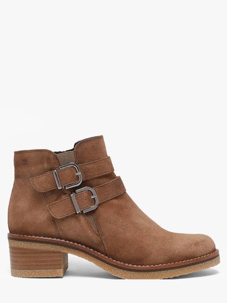 Bottines à Talon En Cuir Dorking Beige women CA