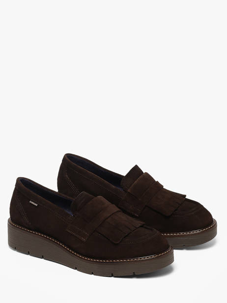 Mocassins Semelle Compensée En Cuir Dorking Marron women CA vue secondaire 1