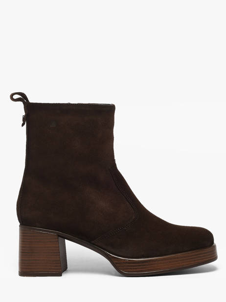 Bottines à Talon En Cuir Dorking Marron women CA