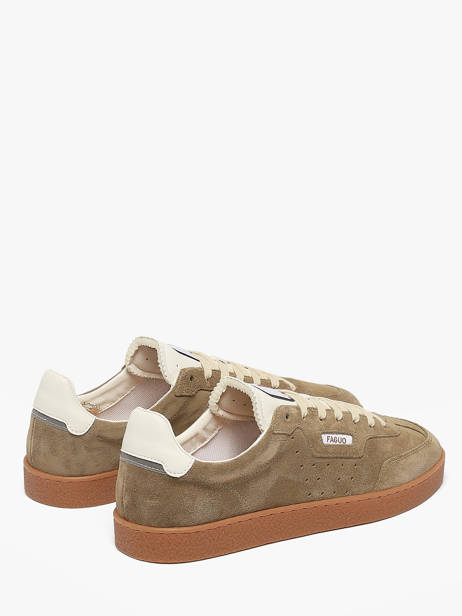 Sneakers En Cuir Faguo Vert men 26CG0203 vue secondaire 2