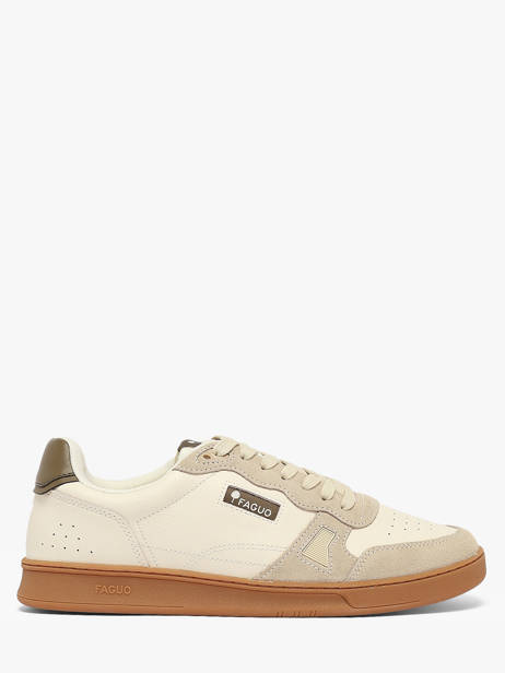 Sneakers In Leather Faguo Beige men 26CG3209