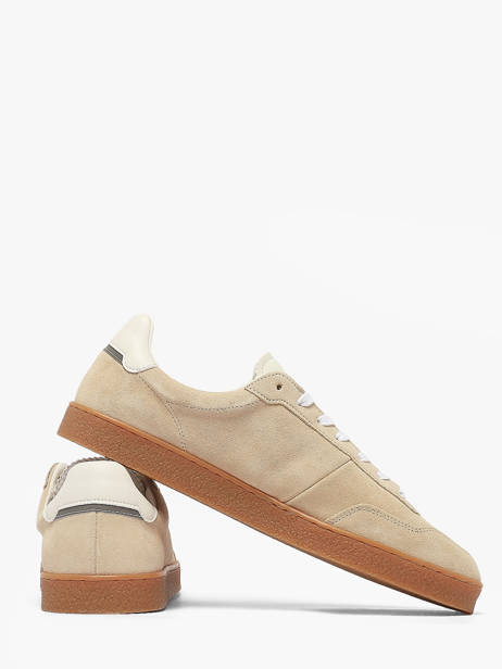 Sneakers En Cuir Faguo Beige men 25CG0201 vue secondaire 2