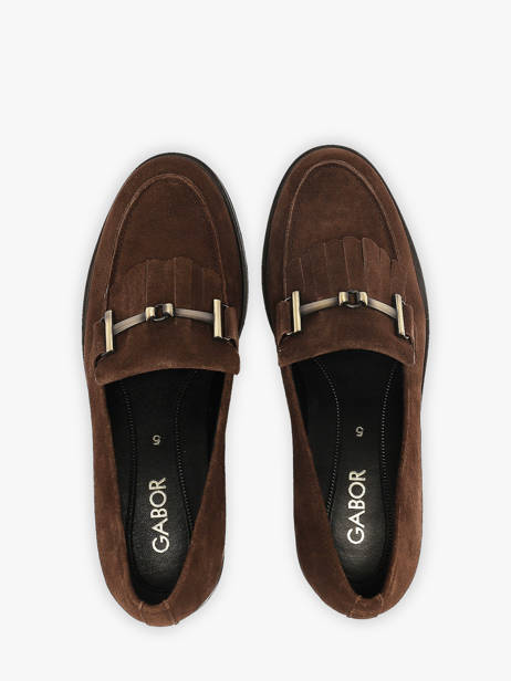 Mocassins En Cuir Gabor Marron women 2 vue secondaire 3